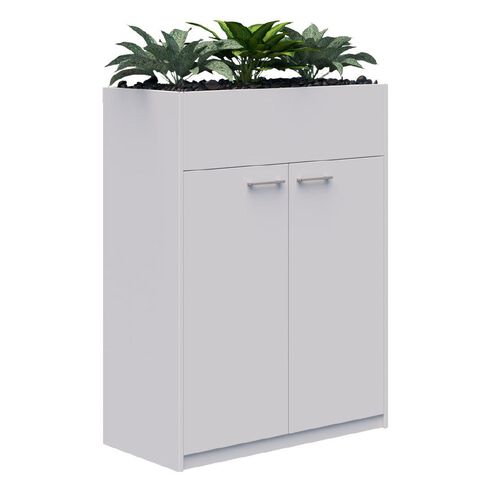 Rapid H Door STO Planters with Plants 1200 x 900 Silver