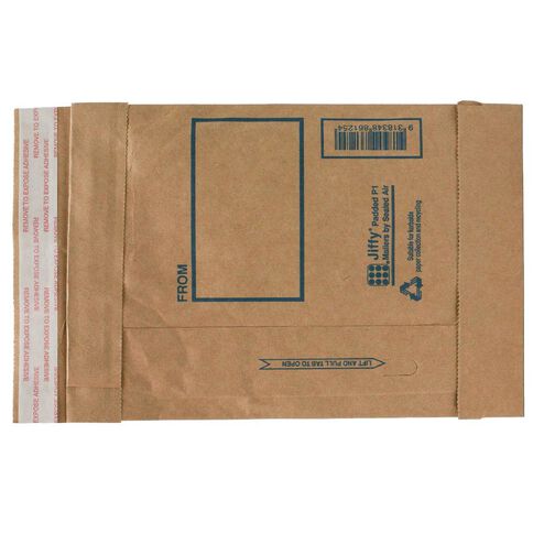 Jiffy P1 Padded Manilla Mailer Kraft 150mm x 225mm