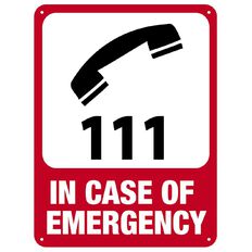 WS In Case of Emergency Sign Large 600mm x 450mm