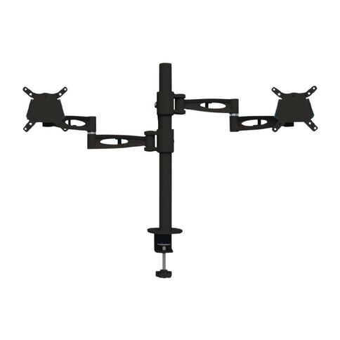 Accent Quick Ship Independent Double Monitor Arm Black