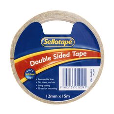 Sellotape Double Sided Tape 12mm x 15m Single Clear