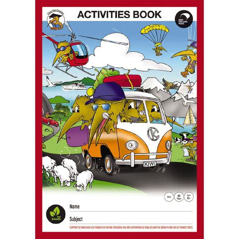 Clever Kiwi Activities Book 340mm x 240mm 68 Pages