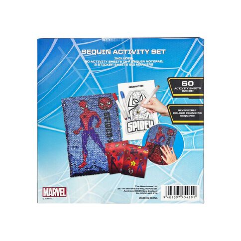 Spider-Man Sequin Activity Notebook With Markers