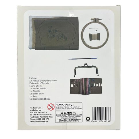 Uniti Craft Adults Embroidery Kit 6 inch Purse