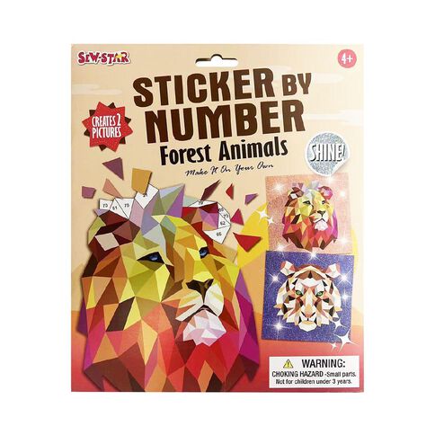 Sew Star Sticker By Number Lion