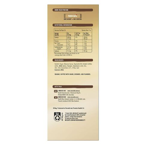 Nescafe Coffee Sachets Caramel 26 Pack