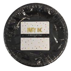 Party Inc Paper Bowls 18cm Black 20 Pack