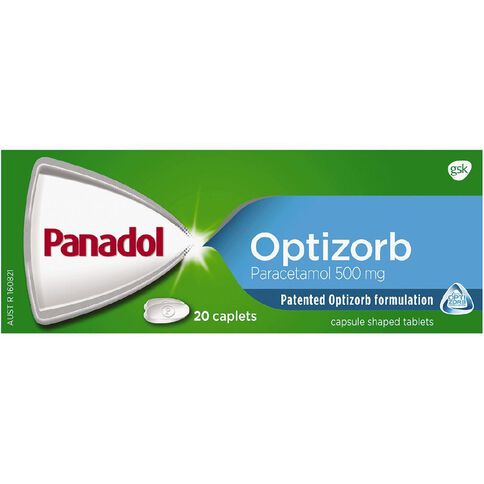 Panadol Optizorb Caplets 20 Pack Limit of 2 Per Customer