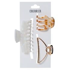 Colour Co. Mixed Claw Clips 3 Pack