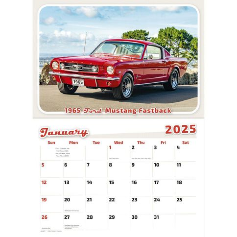 Easy2C 2025 Custom Classic Cars Calendar 29.cm x 20.5cm
