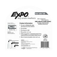 Expo Dry Erase Whiteboard Marker Bullet Tip 4 Pack Black