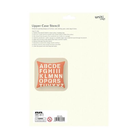 Uniti Urban Window Alpha Upper Case Stencil