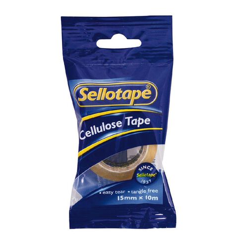 Sellotape Cellulose Clear 15mm x 10m Single