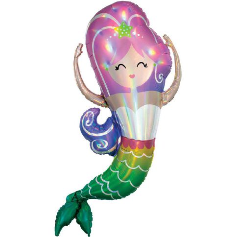 Anagram Holo Irid Mermaid Foil Balloon Supershape 32in