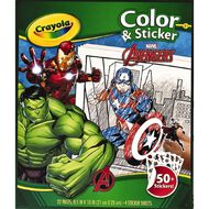 Marvel Crayola Color & Sticker Book 32 Pages