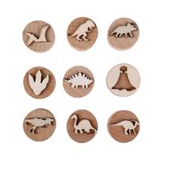 Kookie Wooden Round Stamp 9 Pack