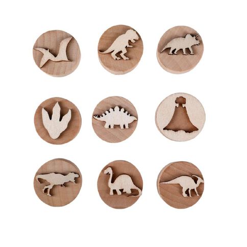 Kookie Wooden Round Stamp 9 Pack