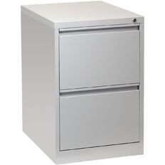 Precision Firstline 2 Drawer Vertical Filing Cabinet Silver Grey