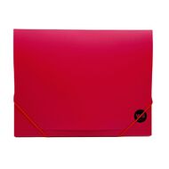 WS Document Wallet PP Elastic Closure Red A4