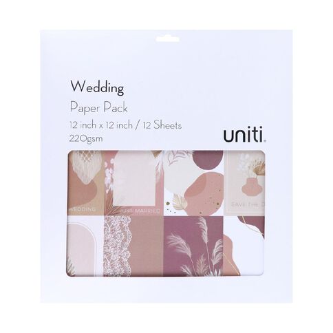 Uniti Wedding 12 x 12in Paper Pad 12 Sheets