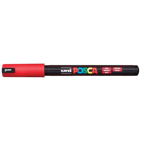 Uni Posca Marker 0.7mm Ultra-Fine Pin Tip Red