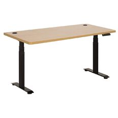 Jasper J Emerge Electric H-ADJ Desk Dual Motor 3 Stage 1800 Black/Beech