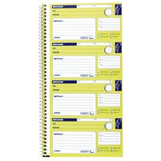 Spirax Telephone Message Book 550 Yellow
