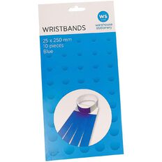 WS Wristbands 10 Piece Blue