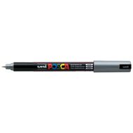 Uni Posca Marker 0.7mm Ultra-Fine Pin Tip Silver Grey