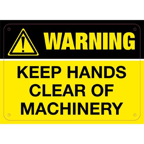 WS Warning Keep Hands Clear of Machinery Sign Small 240mm x 340mm