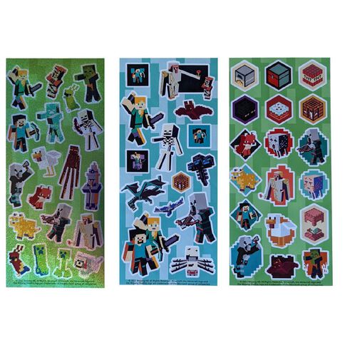 Minecraft Stickers Holographic 3 Pack