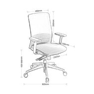 Eden Coach Mesh Highback Chair with Arms