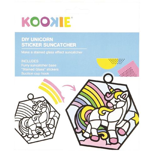 Kookie Sticker Suncatcher Kit Unicorn Warehouse Stationery Nz