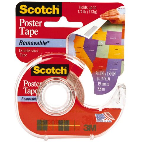 Scotch Poster Tape 109 Removable 19mm x 3.81m Clear