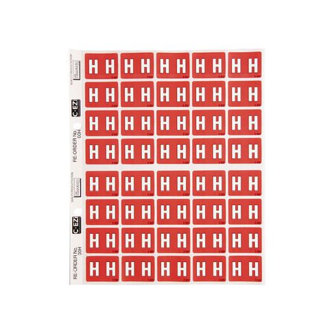 Filecorp Coloured Labels H Red Mid