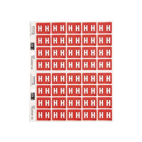 Filecorp Coloured Labels H Red