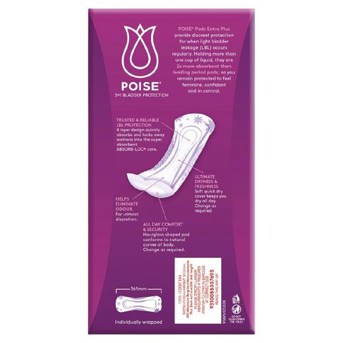 Poise Extra Plus Pads 10 Pack
