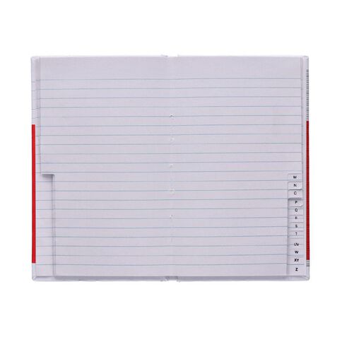 WS Notebook 6B1 Index 7mm Ruled 64 Leaf Red