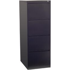 Precision Firstline 4 Drawer Vertical Filing Cabinet Black