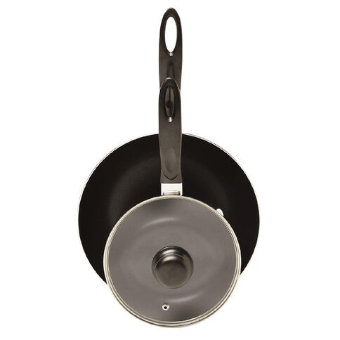 Living & Co Essential Cookware Set Black 2 Piece