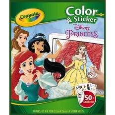 Disney Princess Crayola Color & Sticker Book 32 Pages