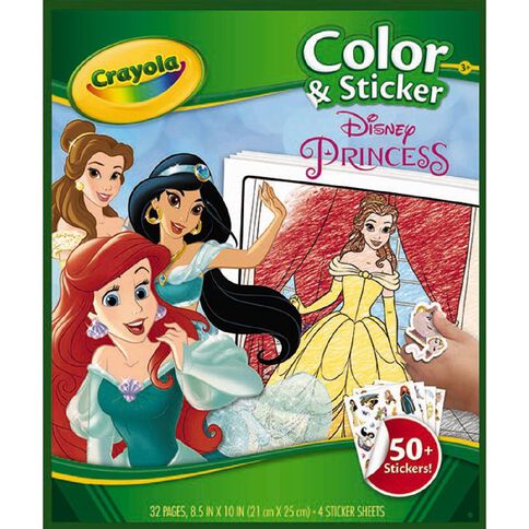 Disney Princess Crayola Color & Sticker Book 32 Pages