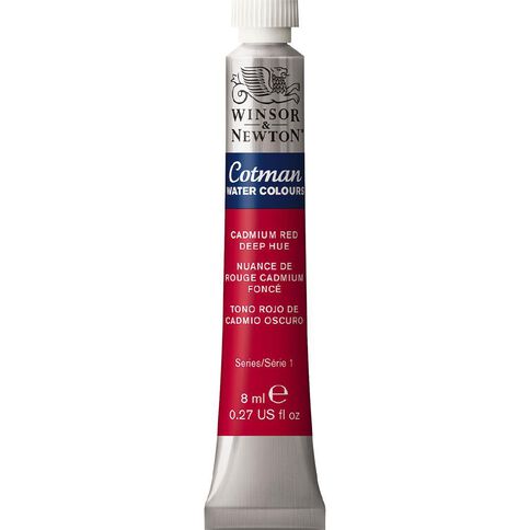 Winsor & Newton Cotman Watercolour Paint 8ml Cadmium Red Deep Hue