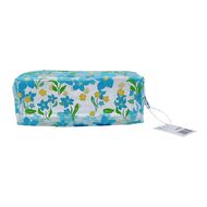 Uniti Barrel Pencil Case Pvc Flower Blue