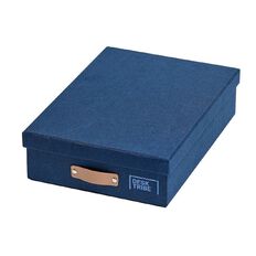 Desk Tribe Linen Storage Box Royal/Navy A4