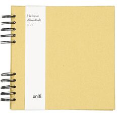 Uniti Spiral Kraft Album 15 Sheets 8in x 8in
