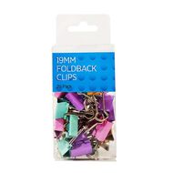 WS 19mm Foldback Clips Black 28 Pack