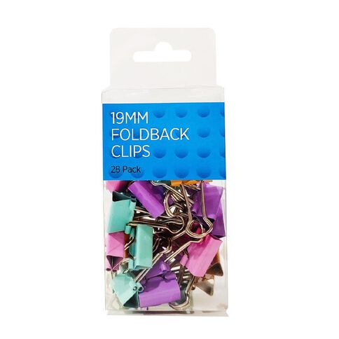 WS 19mm Foldback Clips Black 28 Pack