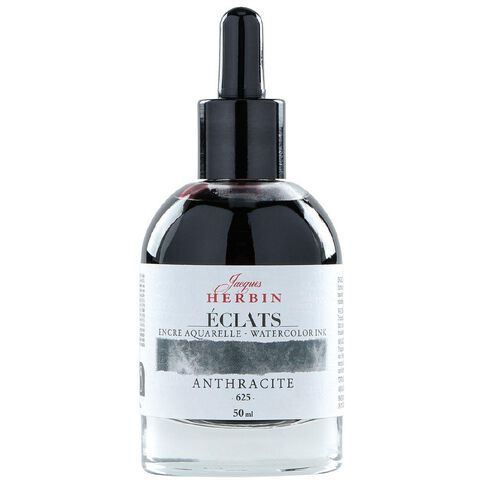 Jacques Herbin Eclats Watercolour Ink 625 Anthracite 50ml