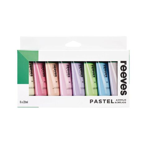 Reeves Acrylic Set Pastel 8 Pack 22ml